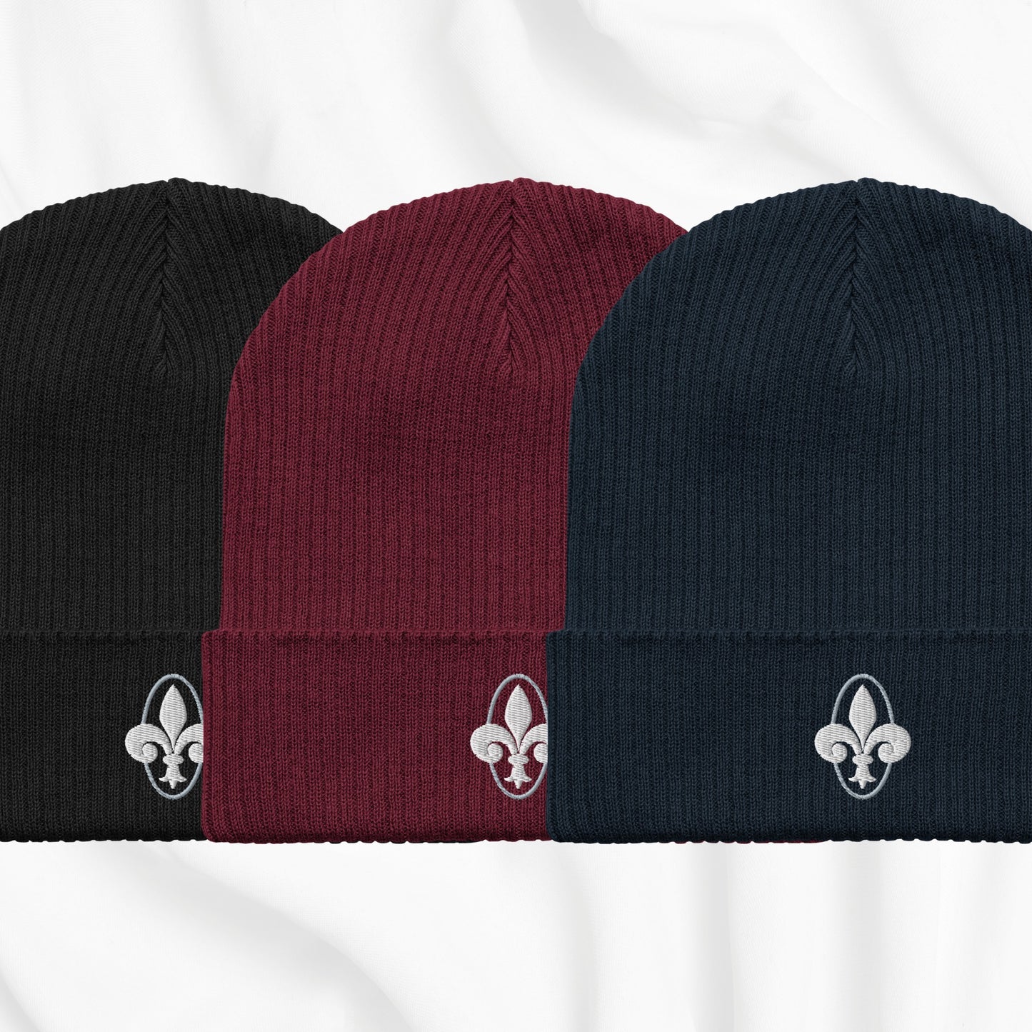 Fleur de Lis Embroidered Beanie
