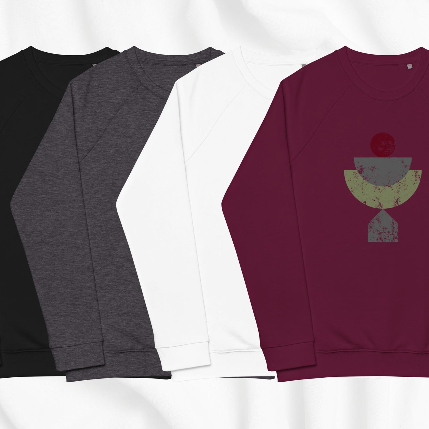 Stacked Shapes Raglan Crewneck