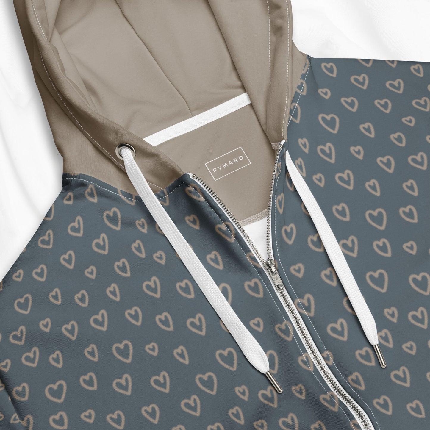 Love Me All Over Print Zip Hoodie