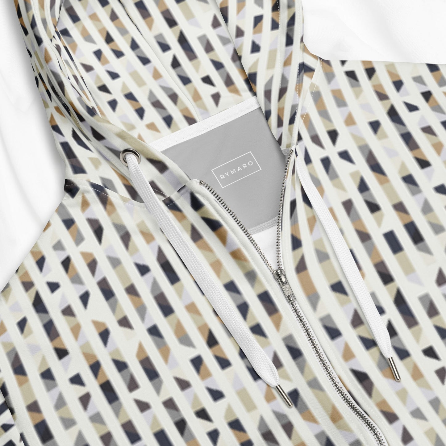 Geo All Over Print Zip Hoodie