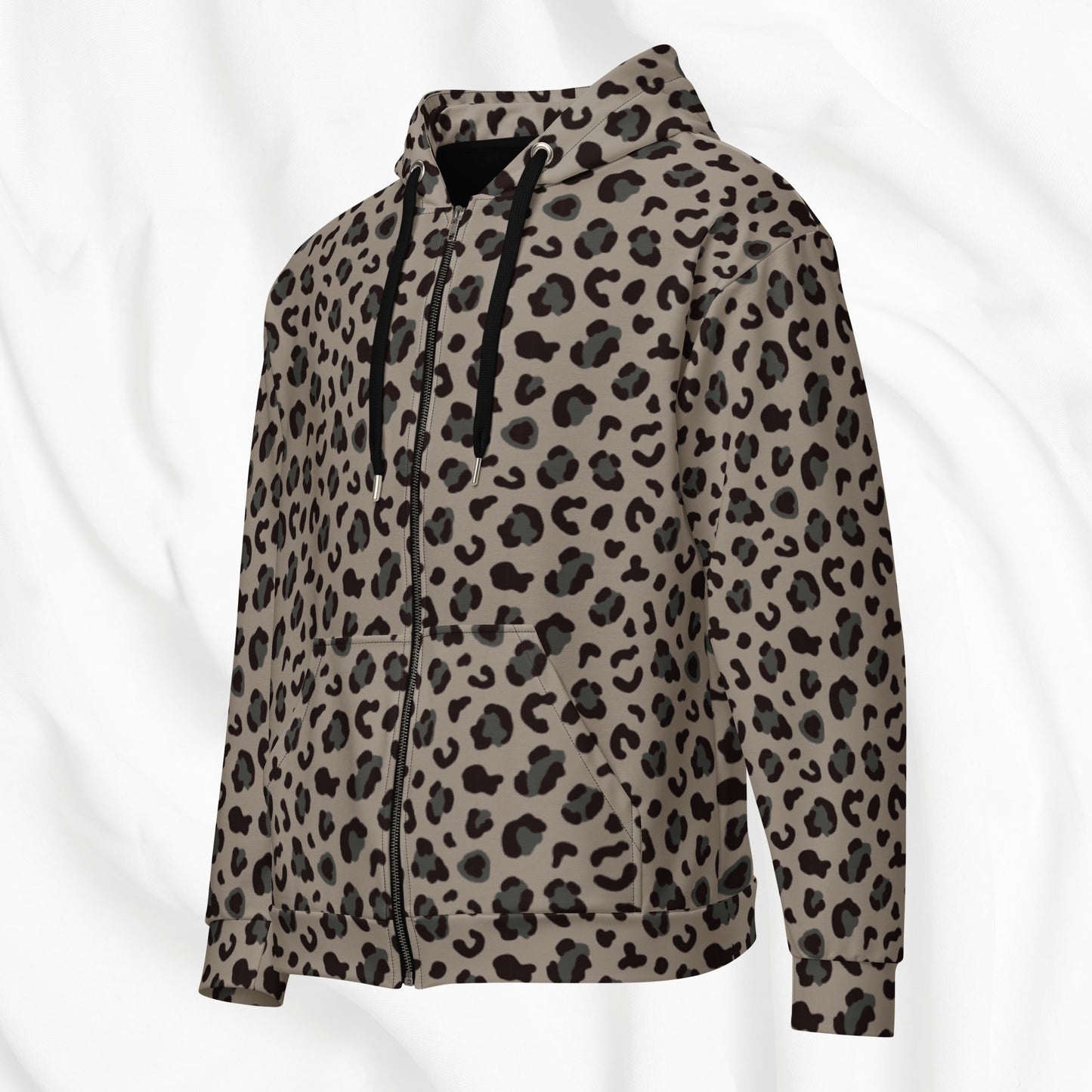 Big Cat All Over Print Zip Hoodie