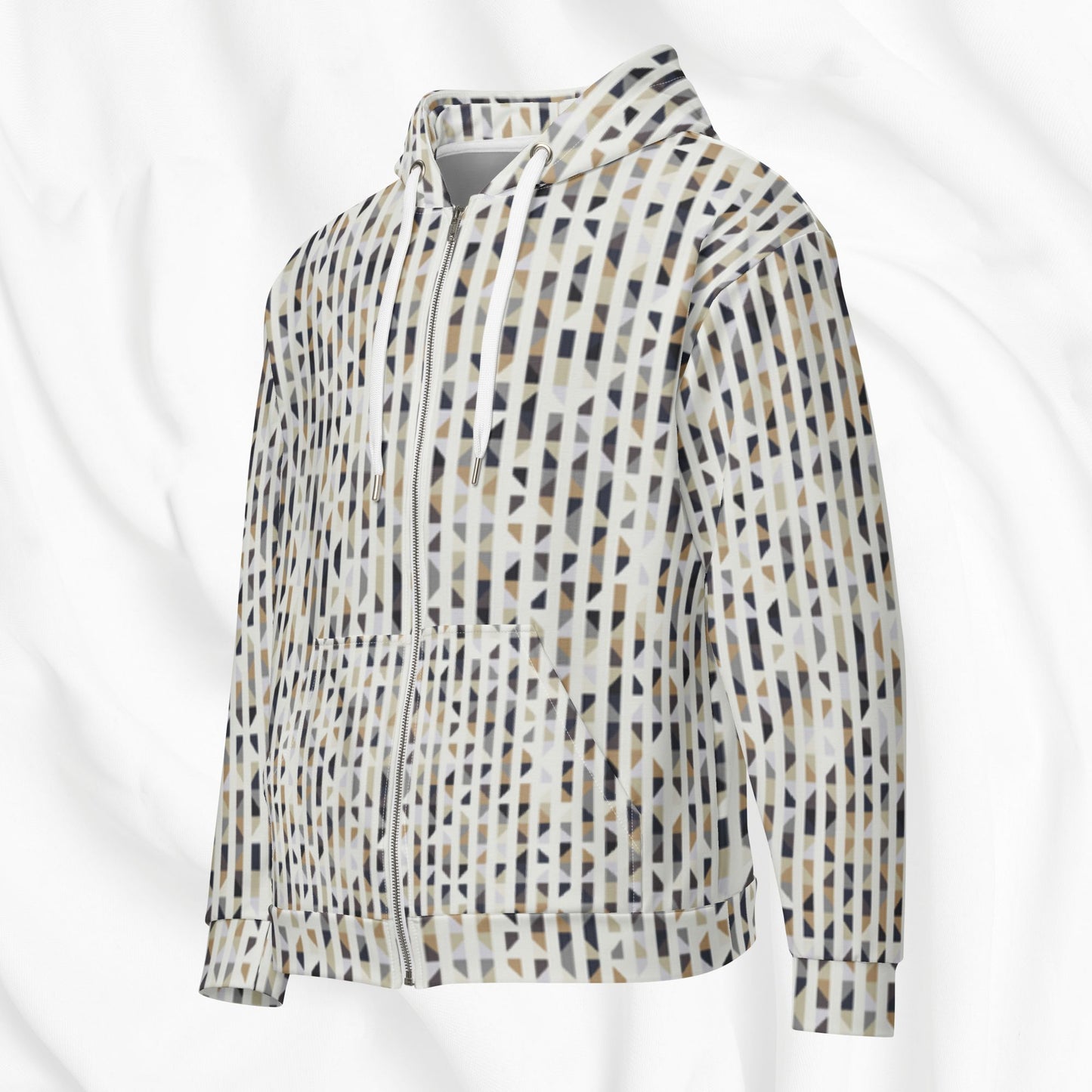 Geo All Over Print Zip Hoodie