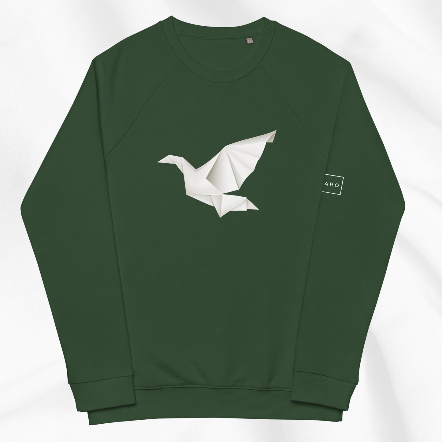 Origami Crane Raglan Crewneck