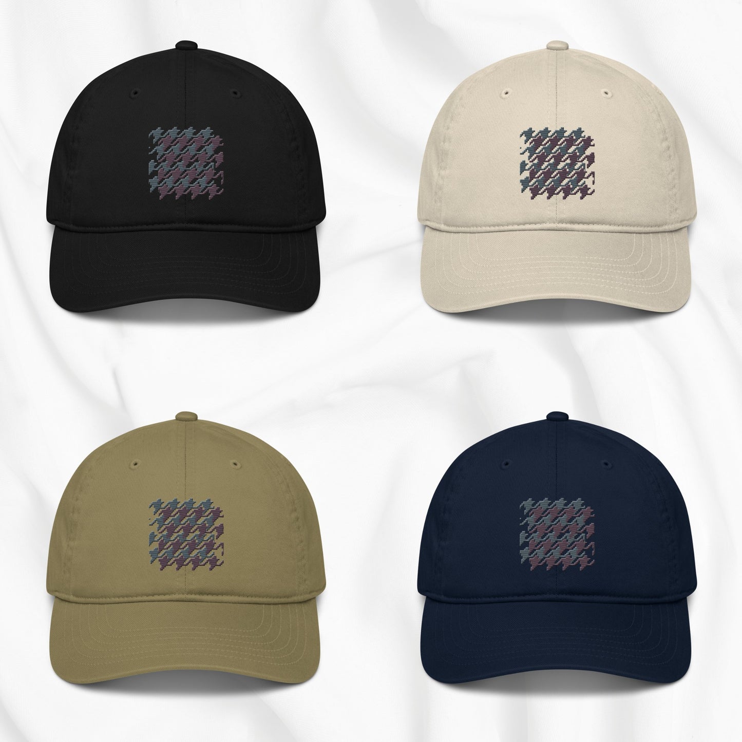 Houndstooth Embroidered Cap