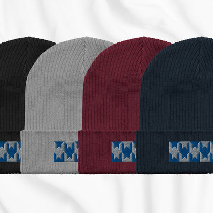 Houndstooth Embroidered Beanie