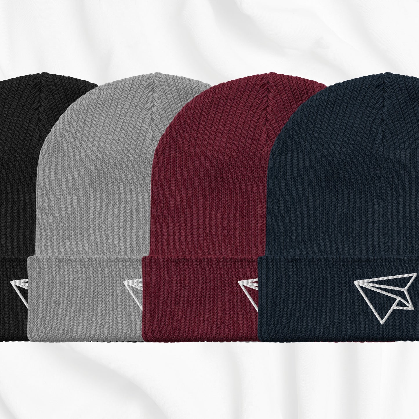 Paper Plane Embroidered Beanie