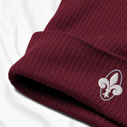 Fleur de Lis Embroidered Beanie