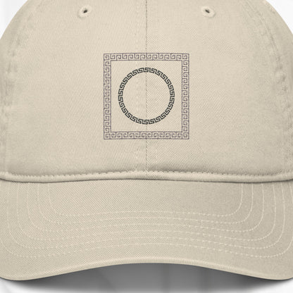 Greek Key Embroidered Cap