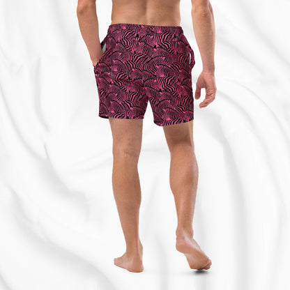 Zebra Print Swim Trunks