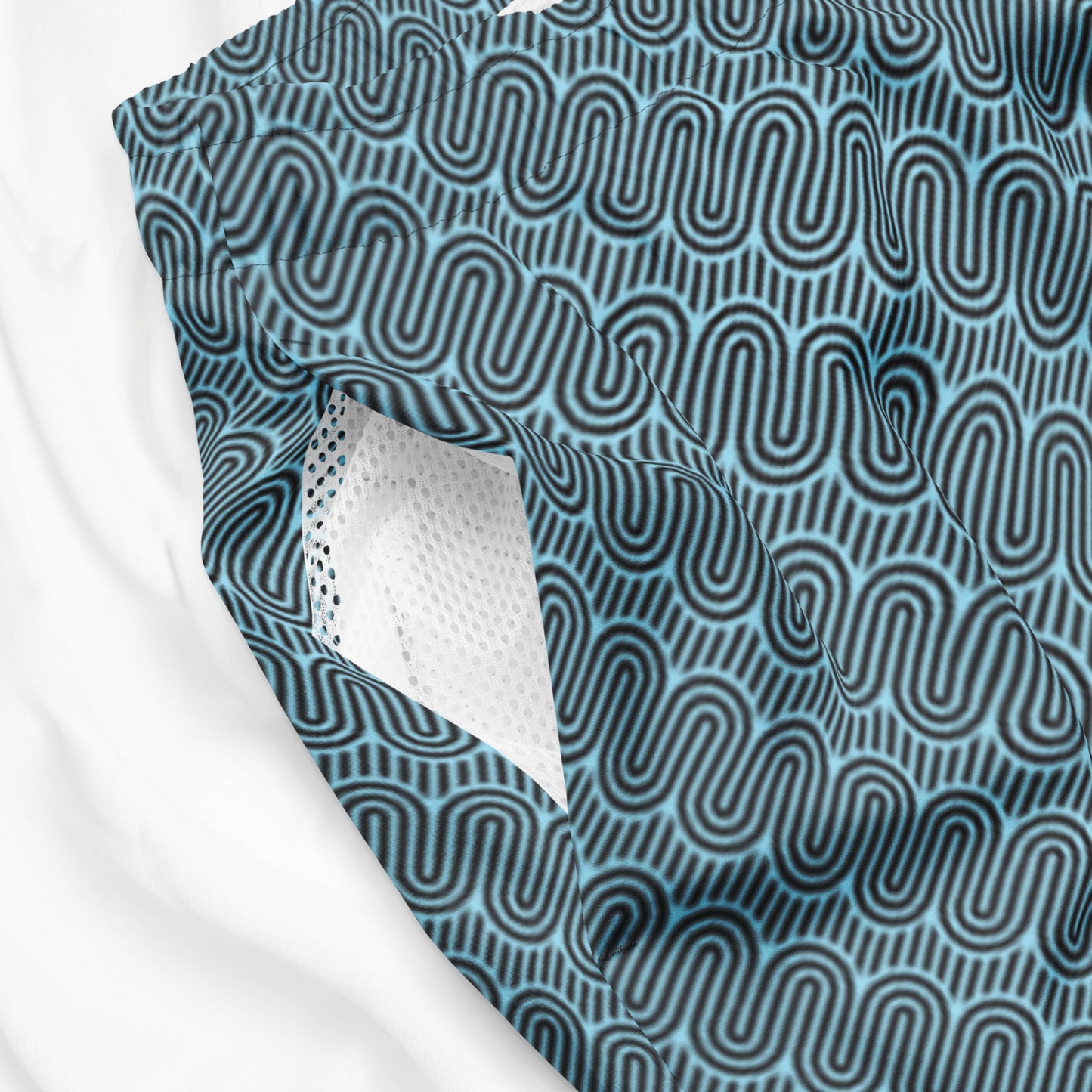 Geo Squiggle Swim Trunks