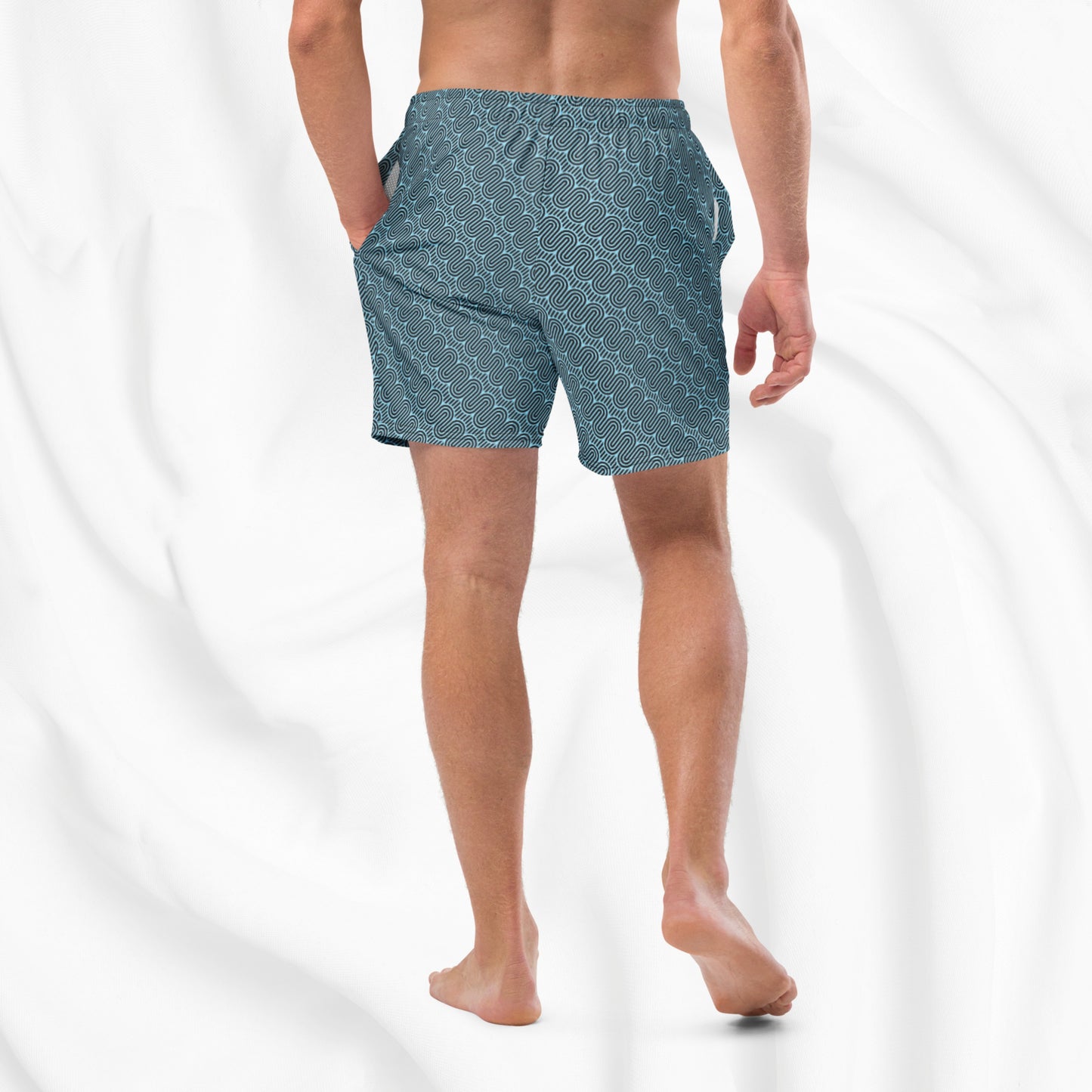 Geo Squiggle Swim Trunks