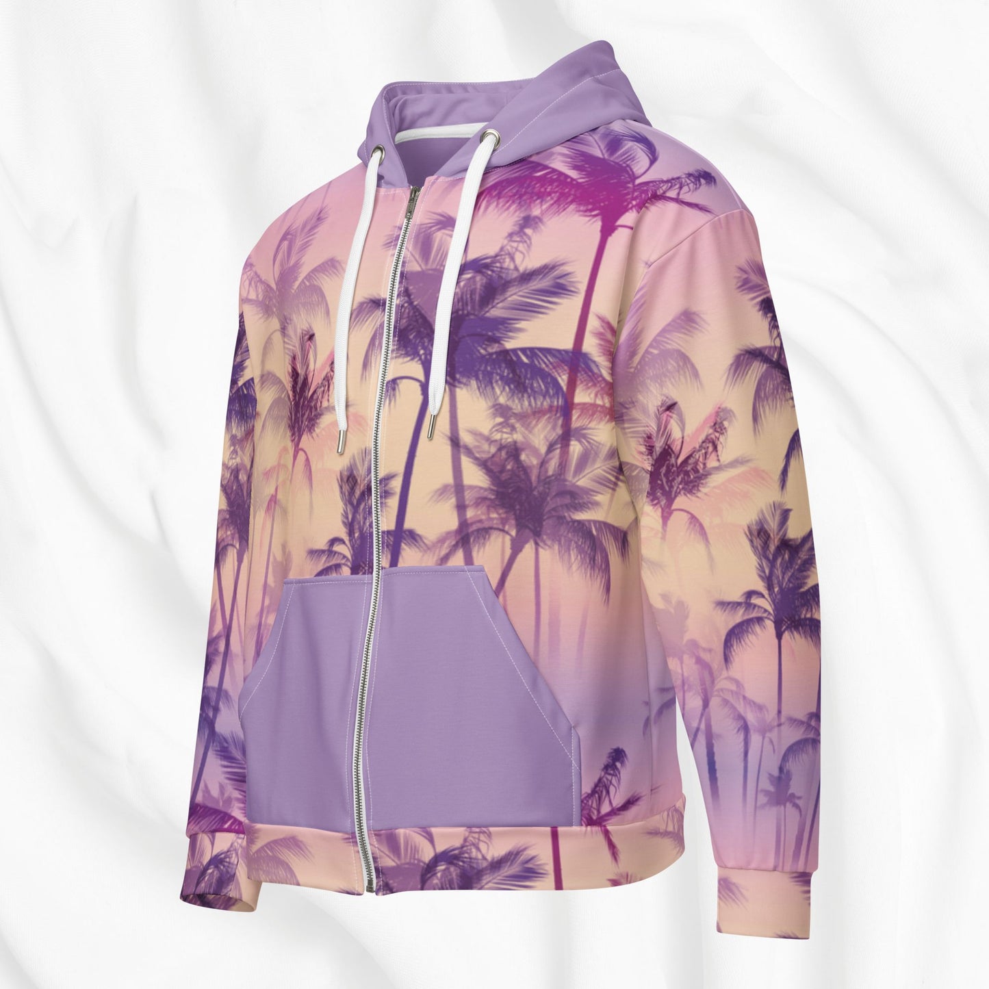 Sunset Vibes All Over Print Zip Hoodie