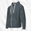 Blue Terrazo All Over Print Zip Hoodie