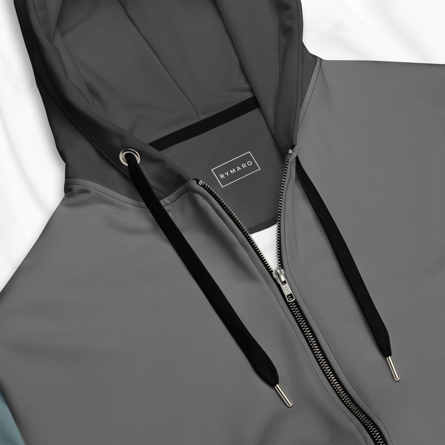 Color Block All Over Print Zip Hoodie