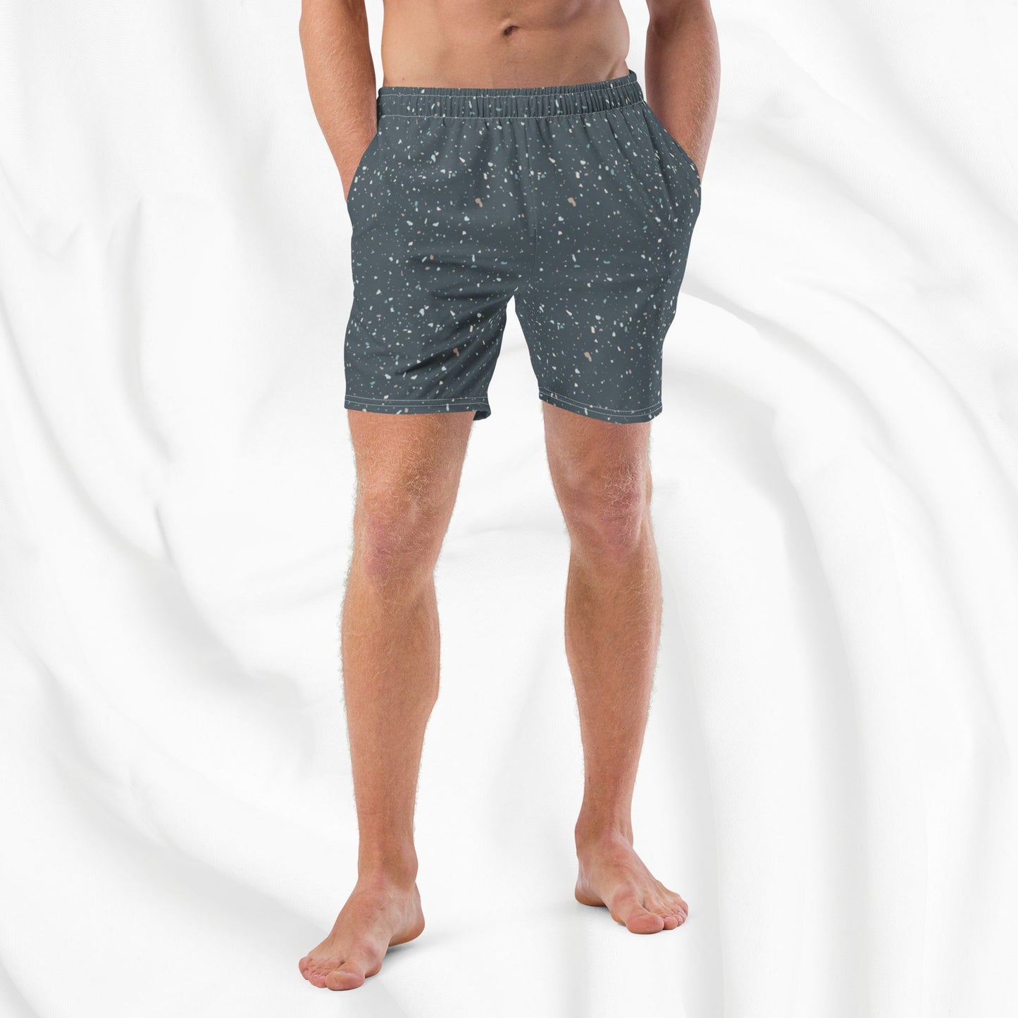 Blue Terrazo Swim Trunks