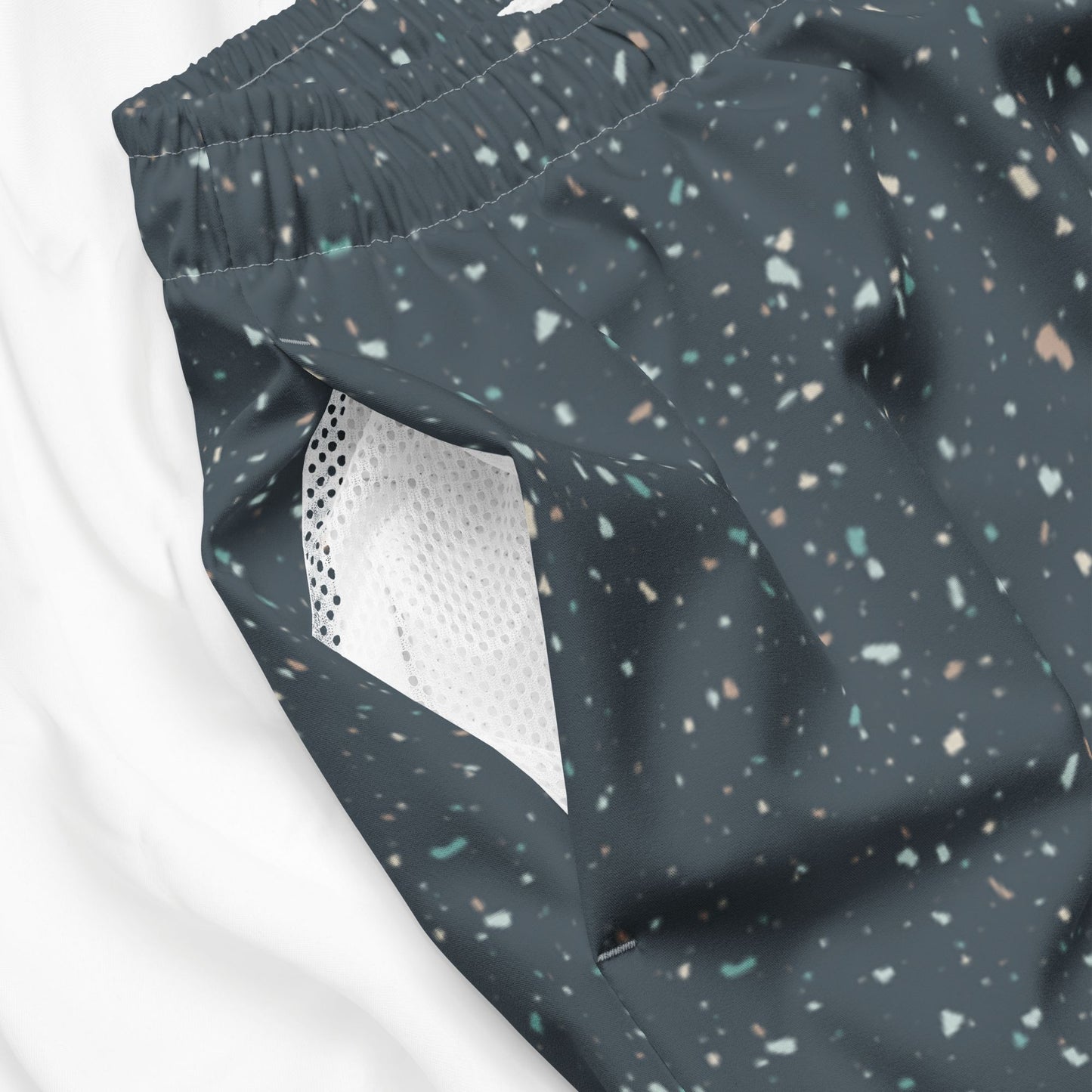 Blue Terrazo Swim Trunks
