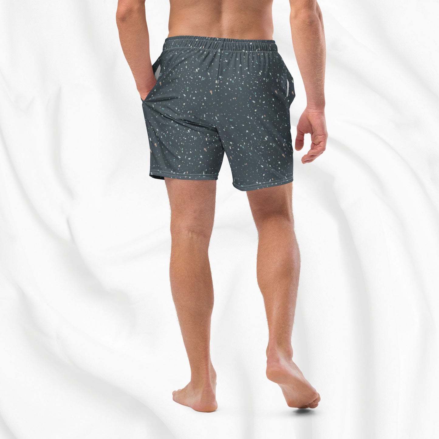 Blue Terrazo Swim Trunks