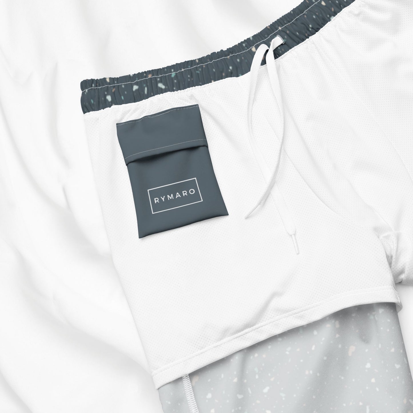 Blue Terrazo Swim Trunks