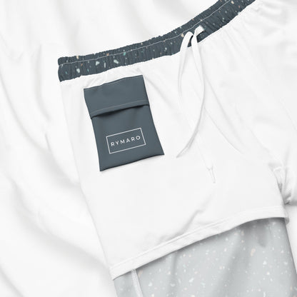 Blue Terrazo Swim Trunks