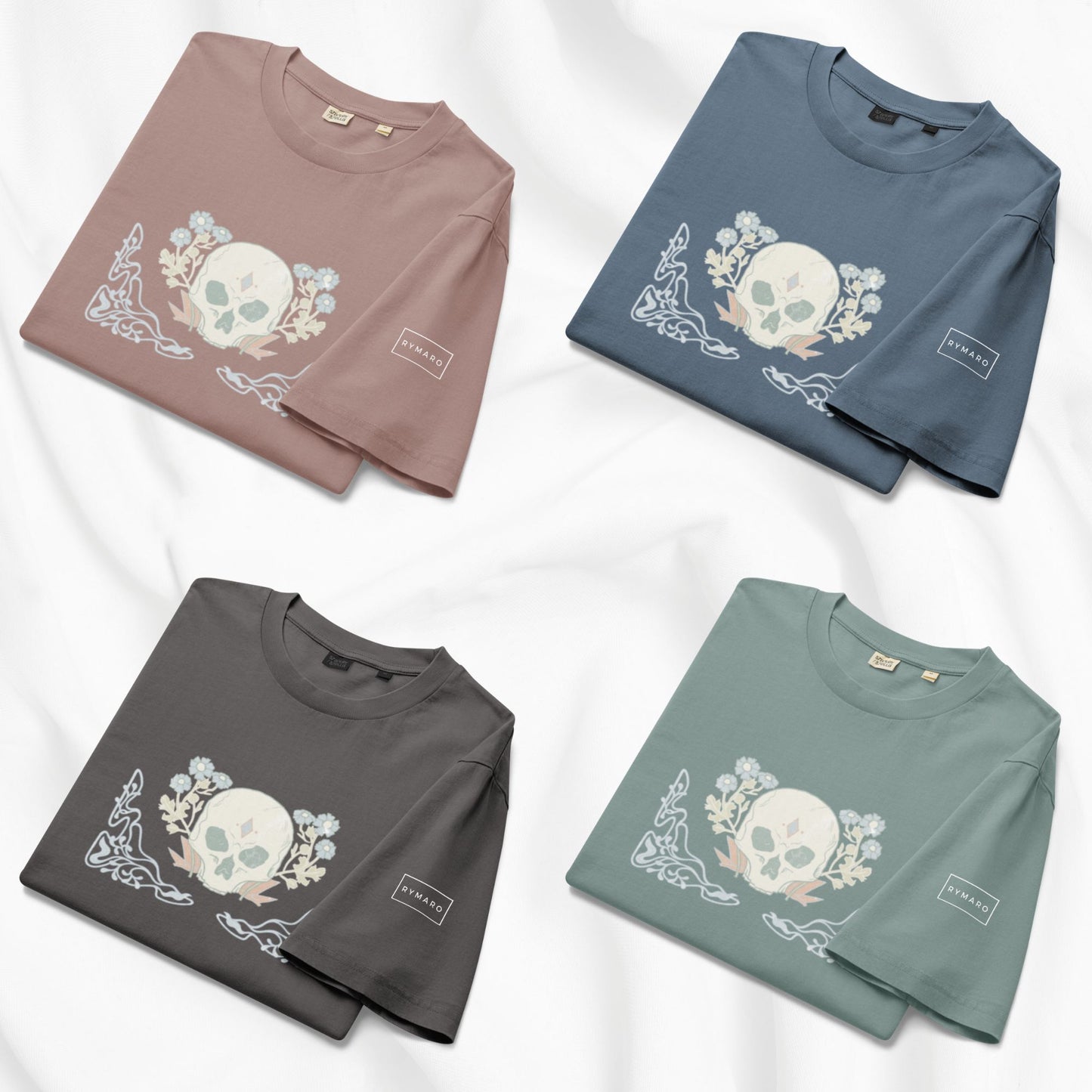 Vintage Art Nouveau Skull T-shirt