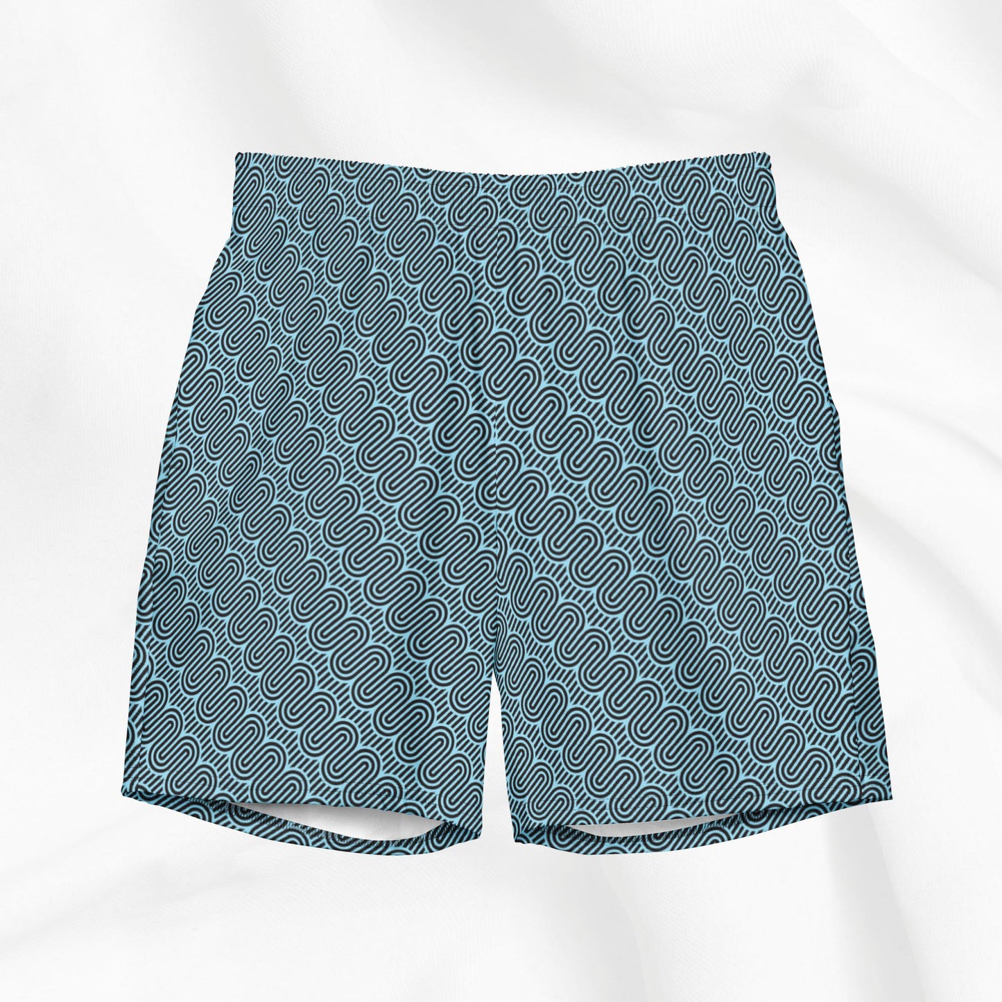 Geo Squiggle Swim Trunks