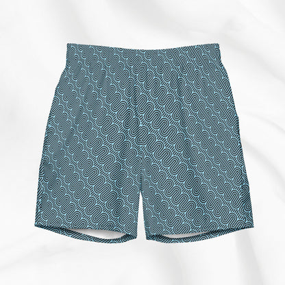 Geo Squiggle Swim Trunks