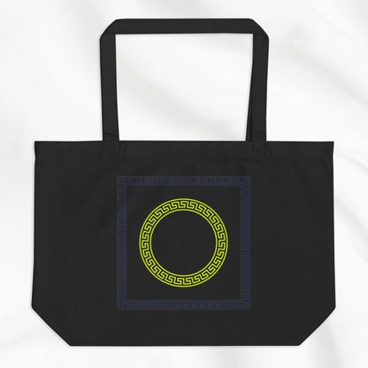 Spring Greek Key Tote