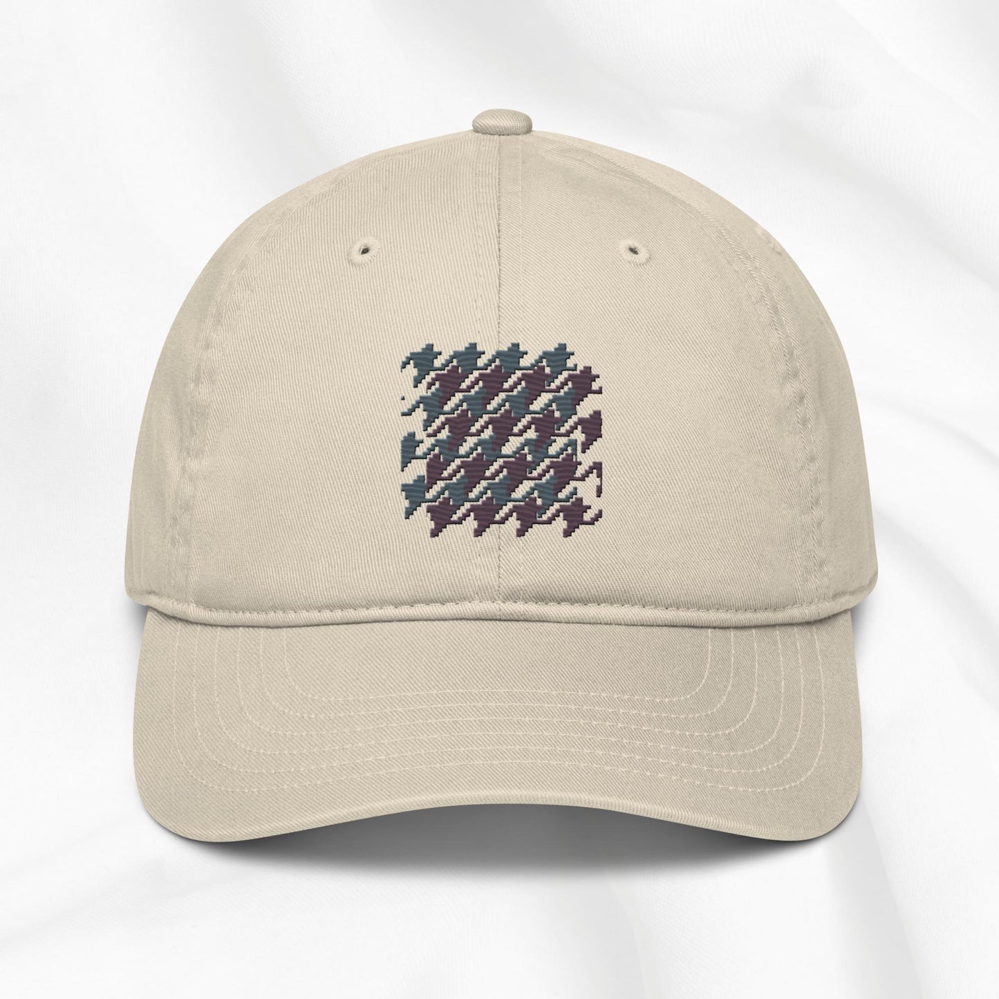 Houndstooth Embroidered Cap