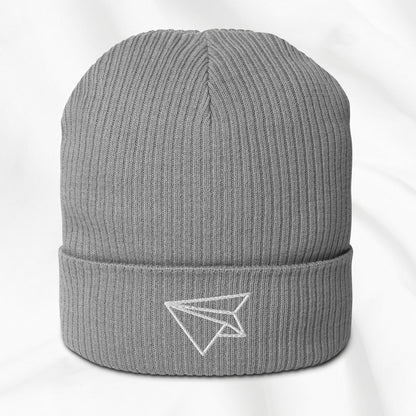 Paper Plane Embroidered Beanie