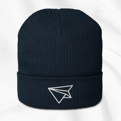 Paper Plane Embroidered Beanie