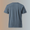 Back view of the Deep Teal Veinwork organic cotton T-shirt with a plain, unprinted back.