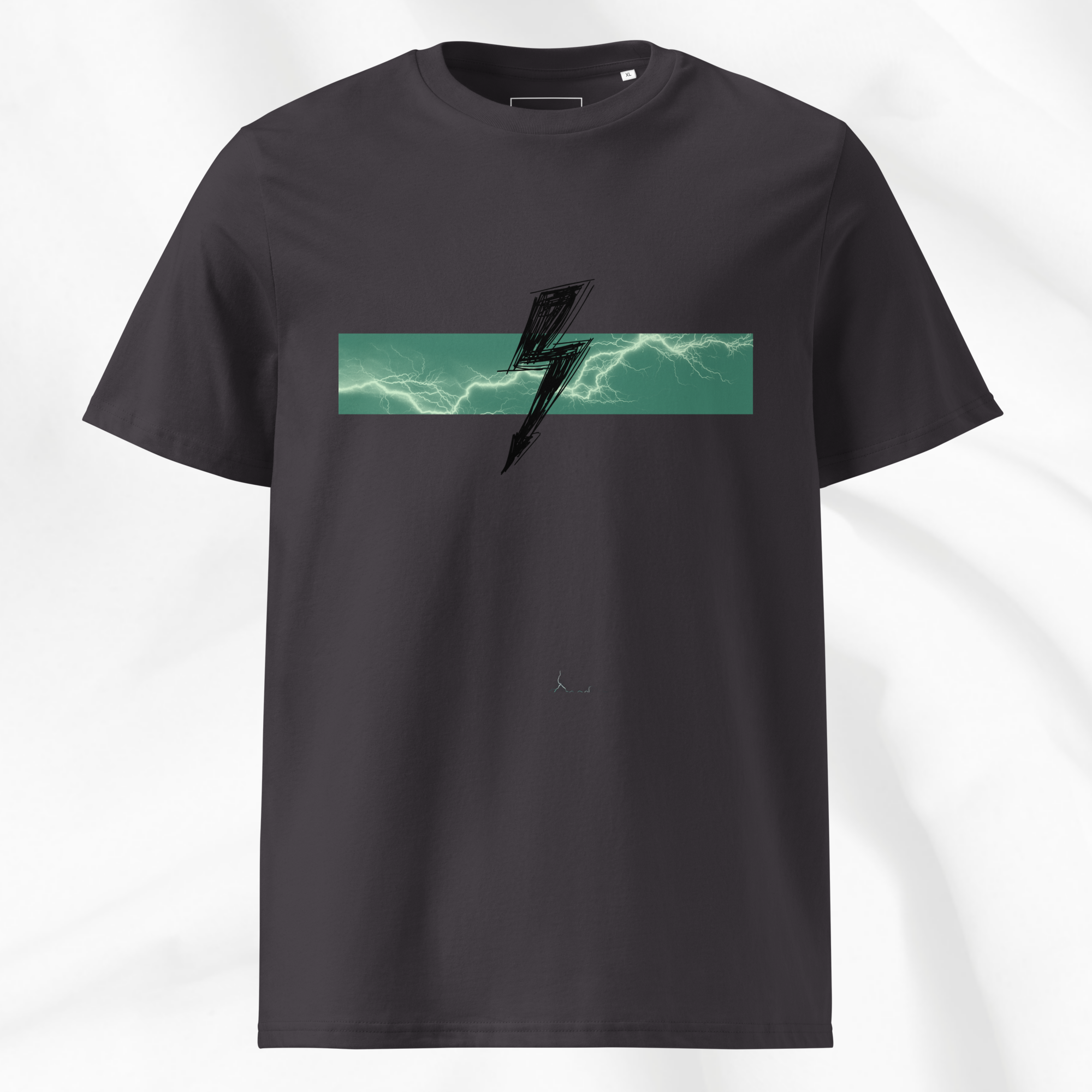 The Bolt T-shirt in Graphite - Sustainable Organic Cotton Graphic Tee
